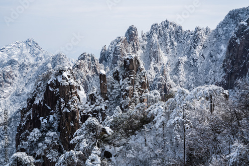 Wallpaper Mural Snow landscape at Yellow Mountain, in Anhui province, China, winter time. Torontodigital.ca