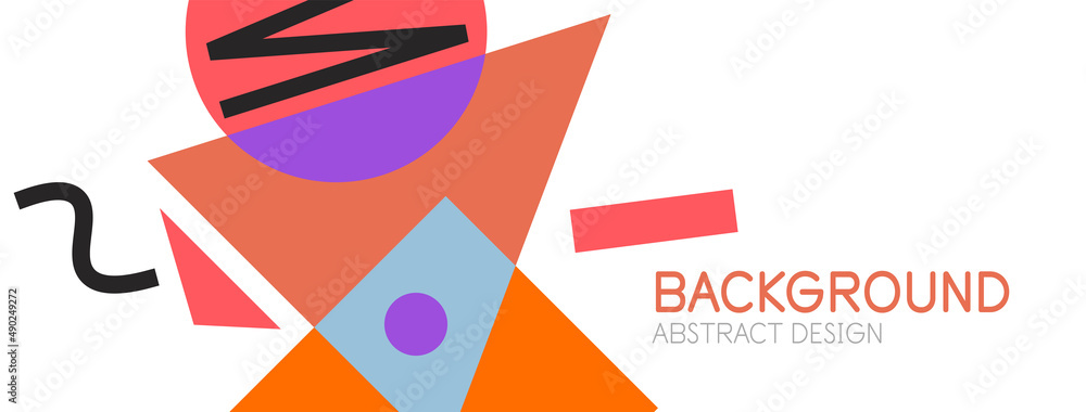 Abstract background. Blocks, lines, triangles, circles composition. Techno or business concept for wallpaper, banner, background, landing page Abstract background. Blocks, lines, triangles, circles composition. Techno or business concept for wallpaper, banner, background, landing page