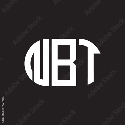 NBT letter logo design on black background. NBT creative initials letter logo concept. NBT letter design. photo