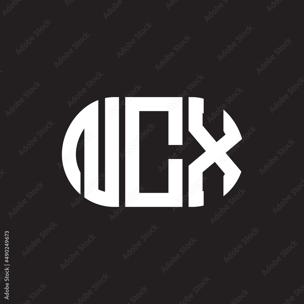Fototapeta premium NCX letter logo design on black background. NCX creative initials letter logo concept. NCX letter design.