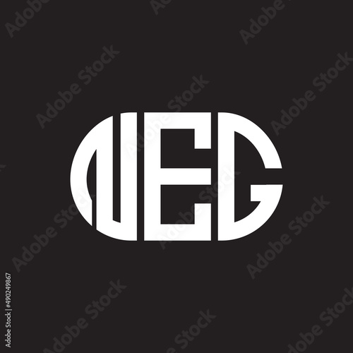 NEG letter logo design on black background. NEG creative initials letter logo concept. NEG letter design.