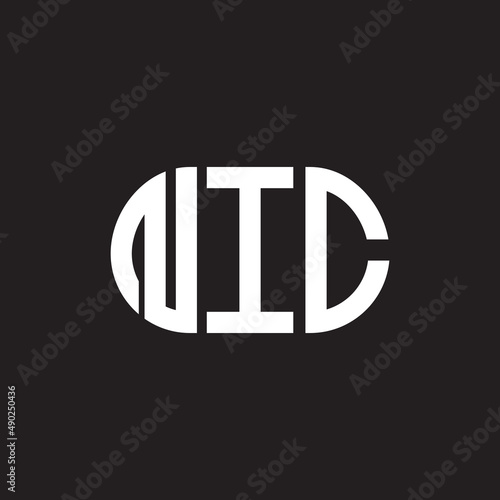 NIC letter logo design on black background. NIC creative initials letter logo concept. NIC letter design.