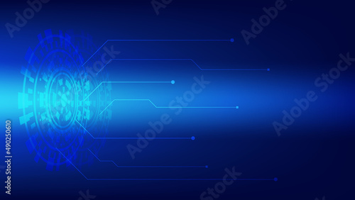 Hi tech technology background with copy space. futuristic digital computer data system concept
