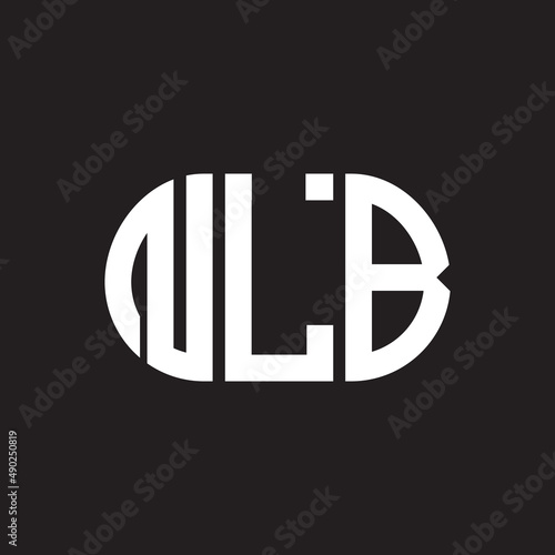 NLB letter logo design on black background. NLB creative initials letter logo concept. NLB letter design. photo