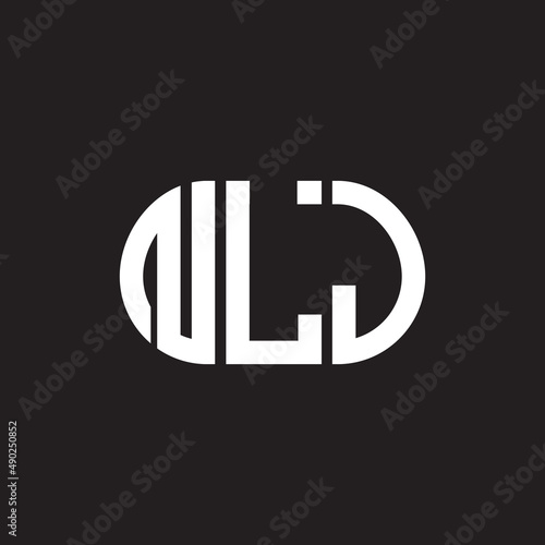 NLJ letter logo design on black background. NLJ creative initials letter logo concept. NLJ letter design. photo