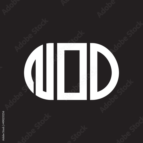 NOO letter logo design on black background. NOO creative initials letter logo concept. NOO letter design.