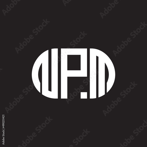 NPM letter logo design on black background. NPM creative initials letter logo concept. NPM letter design.