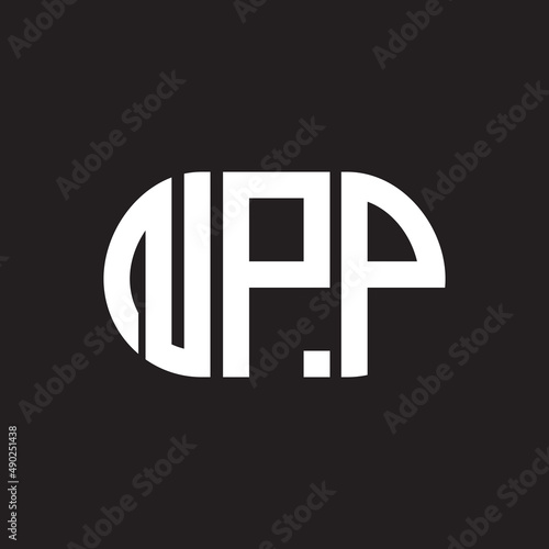 Bild auf Leinwand NPP letter logo design on black background