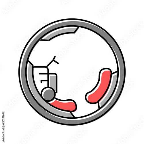 monowheel motorbike color icon vector illustration