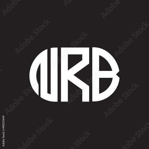 NRB letter logo design on black background. NRB creative initials letter logo concept. NRB letter design. photo