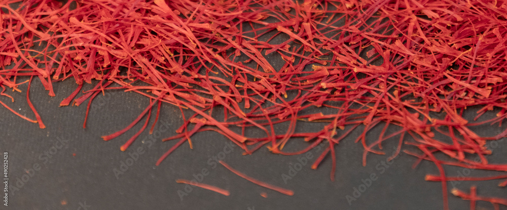 Naklejka premium Red Saffron threads background