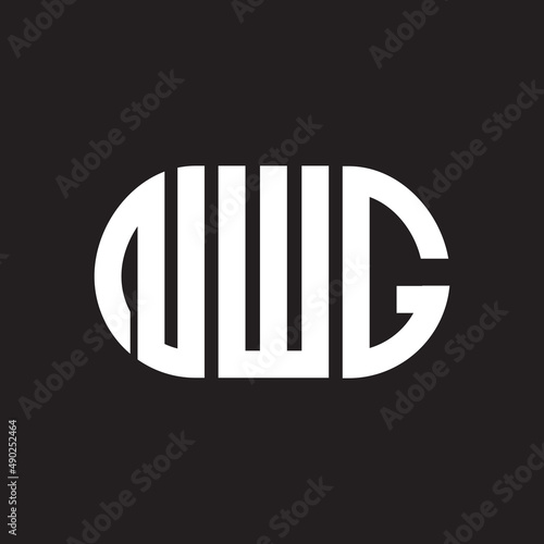 NWG letter logo design on black background. NWG creative initials letter logo concept. NWG letter design.