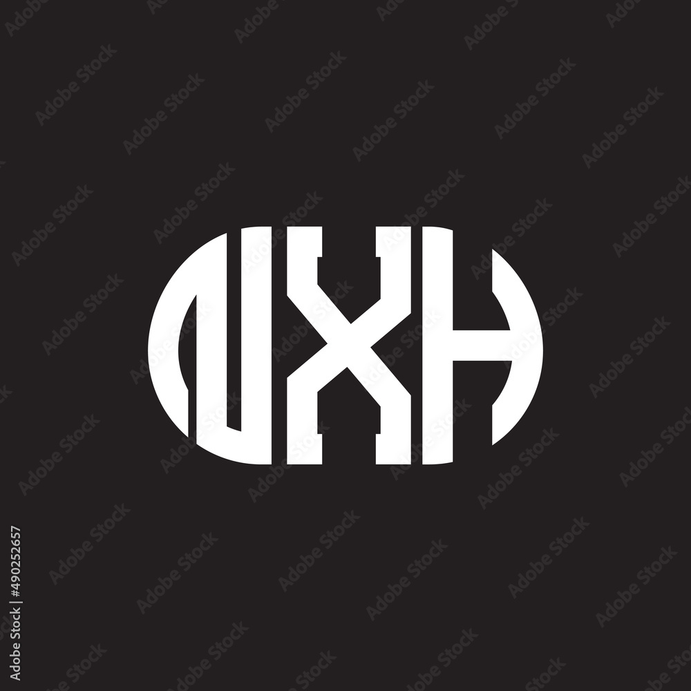 NXH letter logo design on black background. NXH creative initials letter logo concept. NXH letter design. NXH letter logo design on black background. NXH creative initials letter logo concept. NXH letter design.