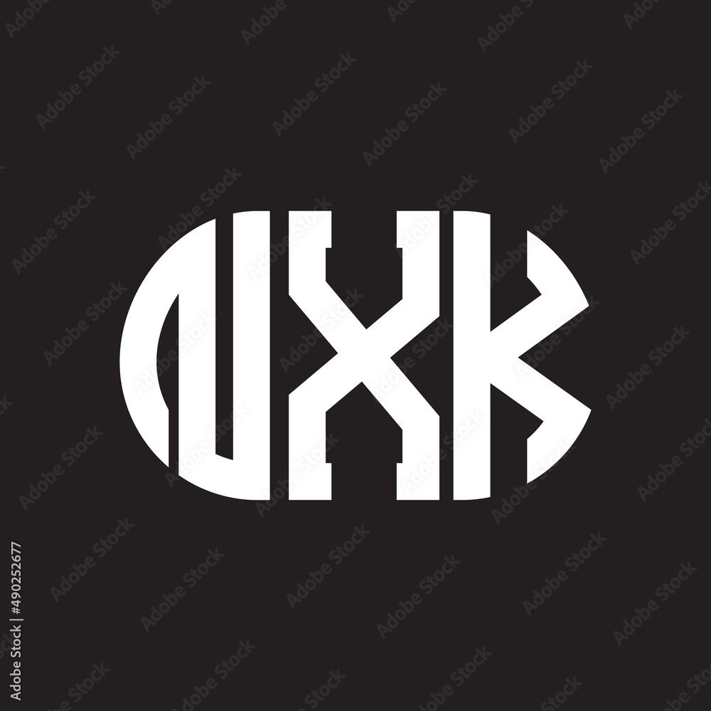 NXK letter logo design on black background. NXK creative initials letter logo concept. NXK letter design. NXK letter logo design on black background. NXK creative initials letter logo concept. NXK letter design.