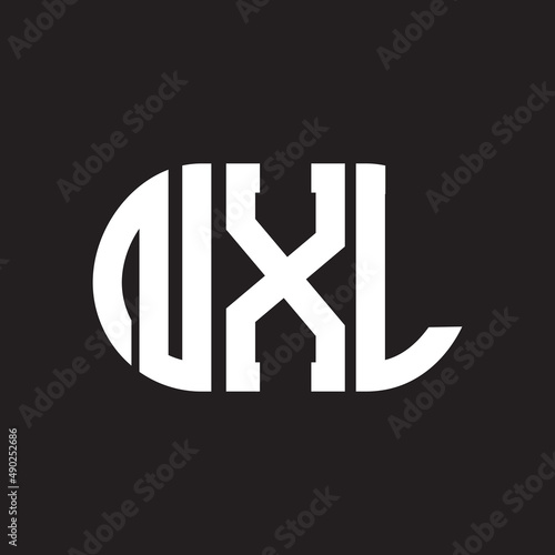 NXL letter logo design on black background. NXL creative initials letter logo concept. NXL letter design. photo