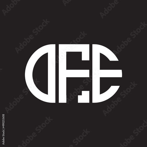 OFE letter logo design on black background. OFE creative initials letter logo concept. OFE letter design.