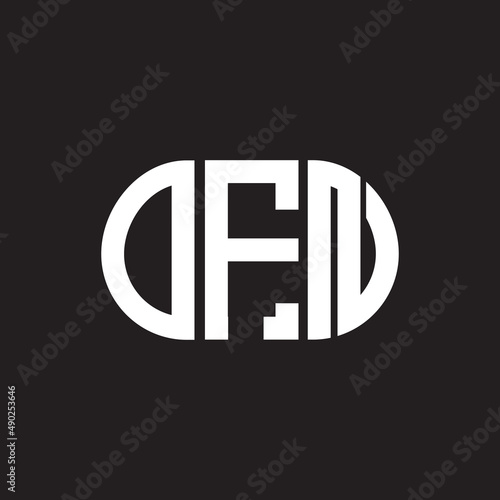 OFN letter logo design on black background. OFN creative initials letter logo concept. OFN letter design. photo