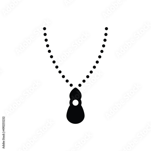 Black solid icon for pendant
