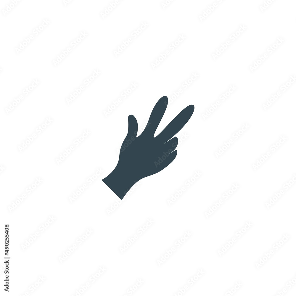 Hand symbol icon illustration template Hand symbol icon illustration template