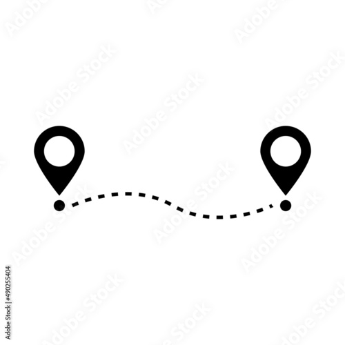 route pin location icon vector