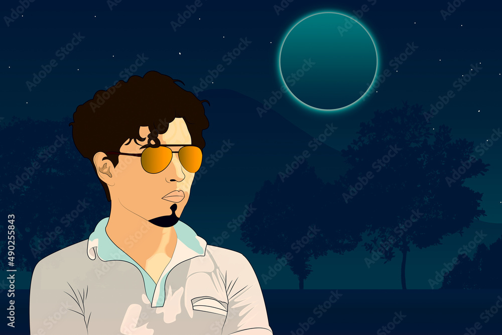 man in a night, the forest in the mountains man in a night, the forest in the mountains