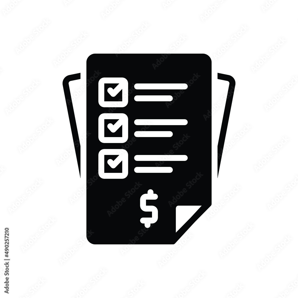 Black solid icon for listings Black solid icon for listings