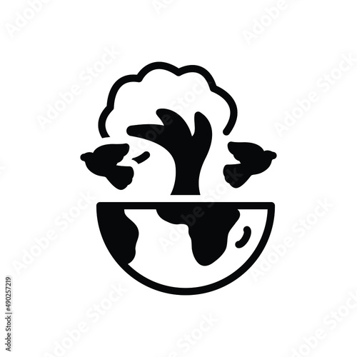 Black solid icon for biodiversity