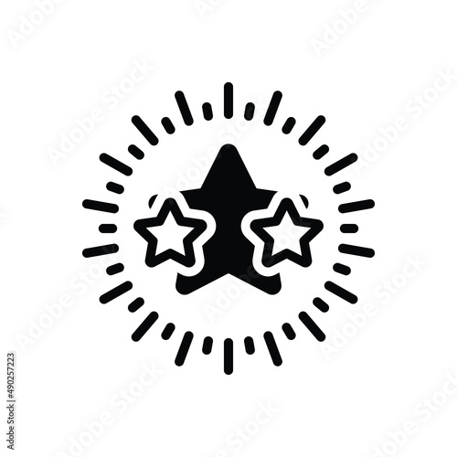 Black solid icon for favourites