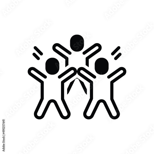 Black solid icon for excitement