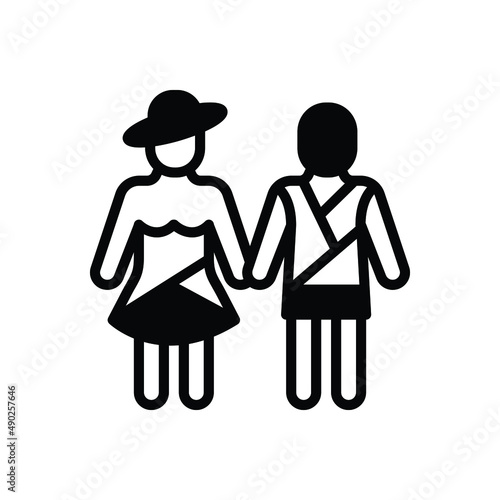 Black solid icon for models