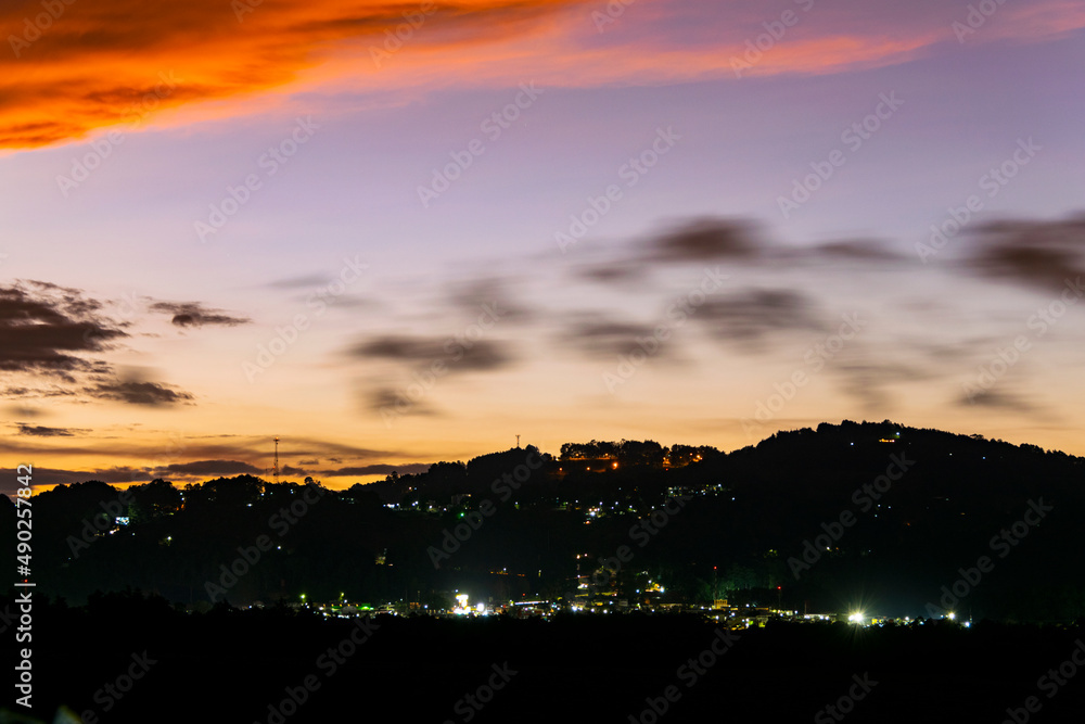 Dramatic sunset in Central America, threat of a third world war on the horizon, time for reflection. Dramatic sunset in Central America, threat of a third world war on the horizon, time for reflection.