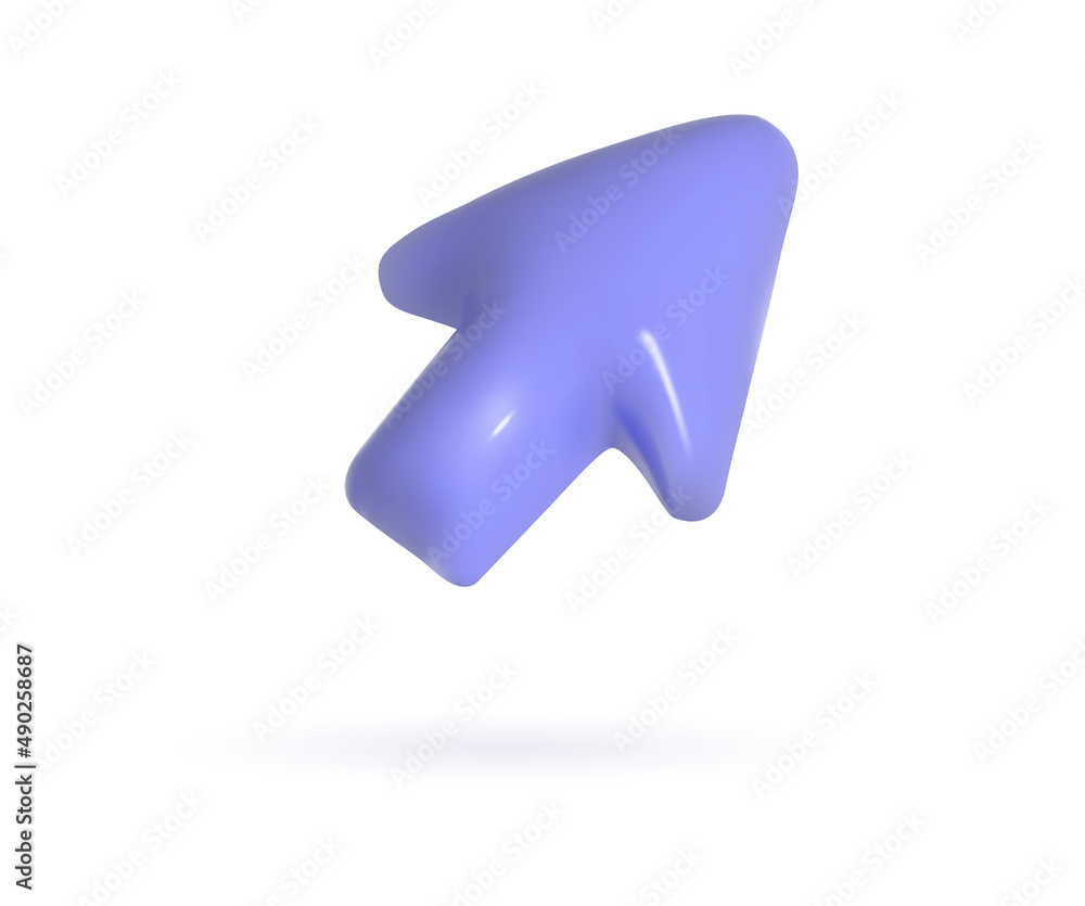 Cursor 3d simbol. Realistic render pointer arrow. Vector design elements for modern illustration. Cursor 3d simbol. Realistic render pointer arrow. Vector design elements for modern illustration.