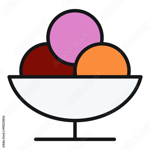 ice cream cup icon for website, promotion, social media
