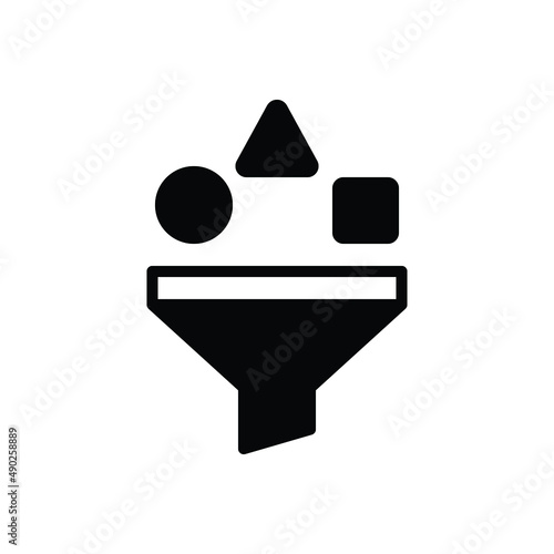 Black solid icon for sort variety