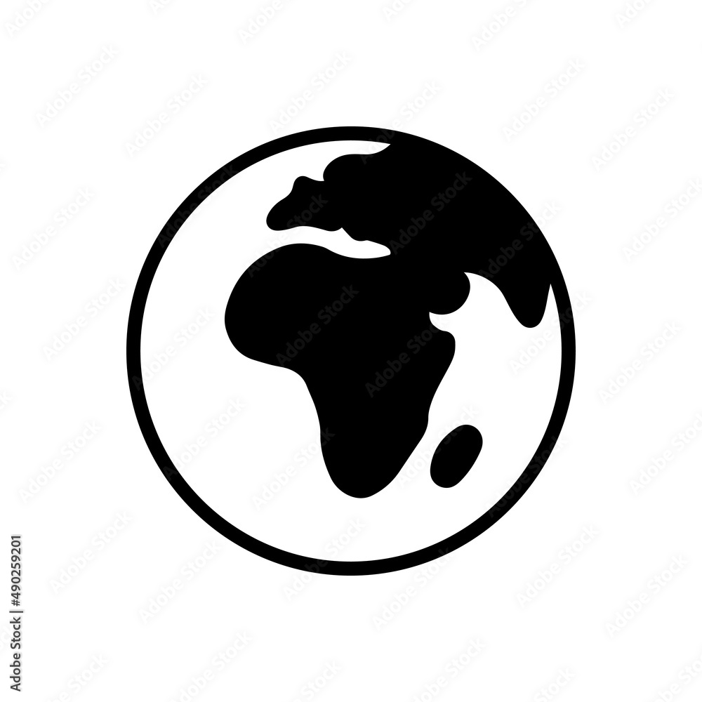 Black solid icon for worlds Black solid icon for worlds