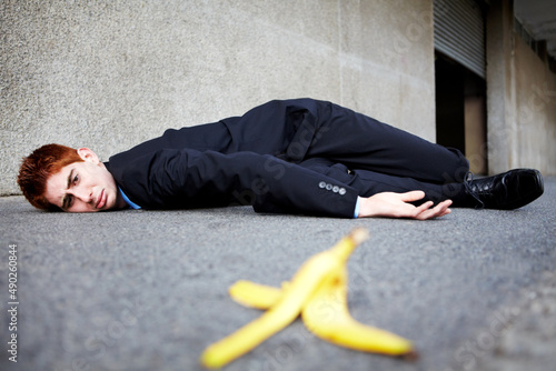 Картината върху платно Sometimes banana skins are unavoidable