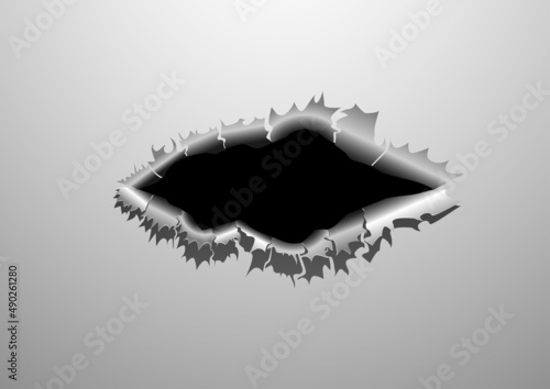 Silver metal cracks on a white background are used as illustrations.