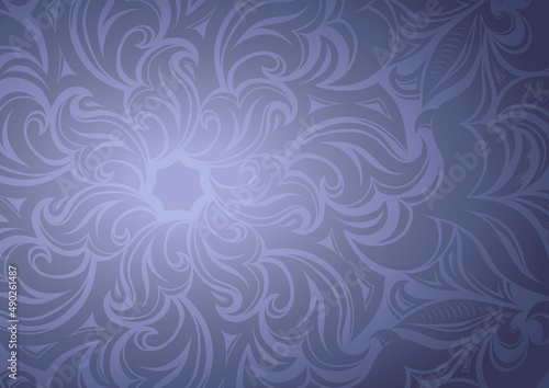 Floral light lilac, gradient wallpaper with stylized flowers