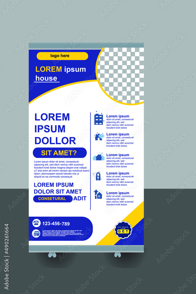 banner roll up vector teamplate design for business company and marketing banner roll up vector teamplate design for business company and marketing