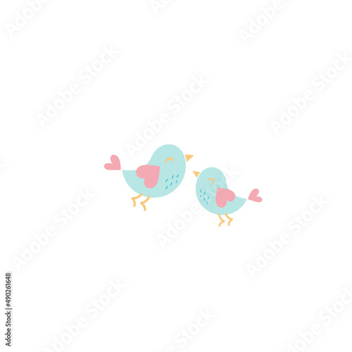 Cute bird artwork for childish products