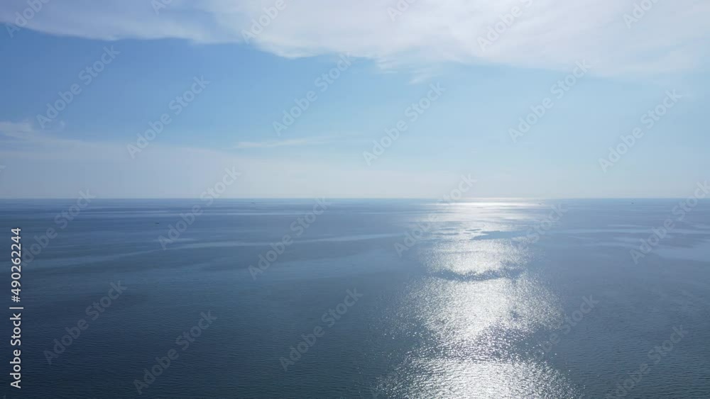 aerial view sea horizon as far as the eye can see One part sky, one part sea. aerial view sea horizon as far as the eye can see One part sky, one part sea.