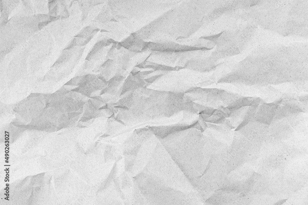 Naklejka premium White crumpled paper texture background