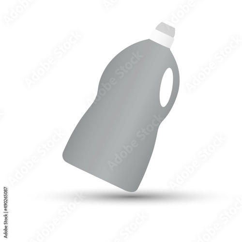 Plastic bottle for liquid detergent, cleaning agent, bleach or fabric softener