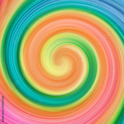 Rainbow Candy abstract swirl spiral background 