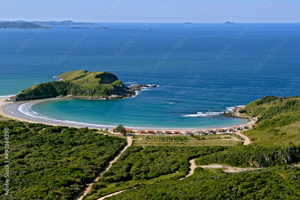 Casas na praia em Cabo Frio. Rio de Janeiro.