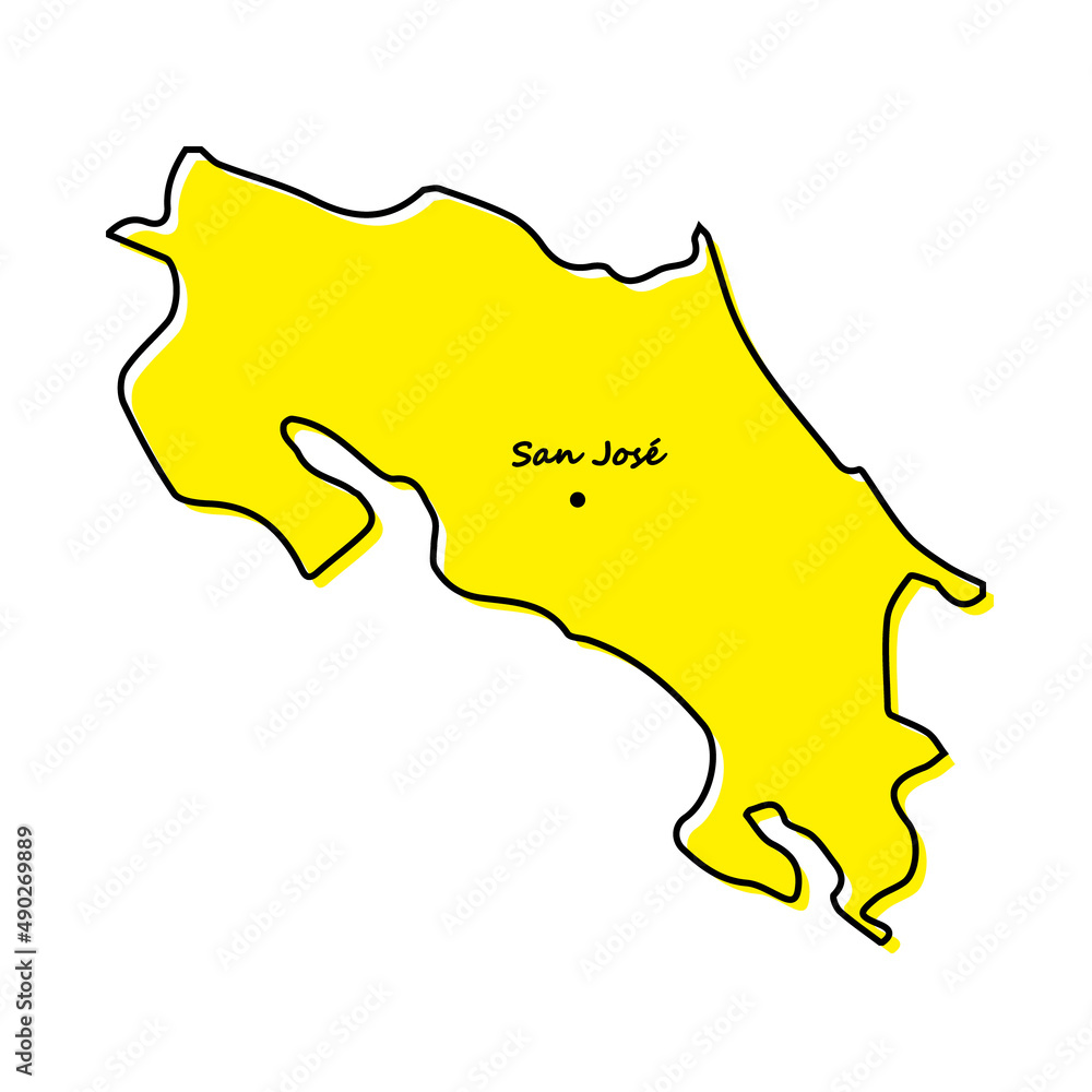 Premium Vector  Simple outline map of portugal with capital location