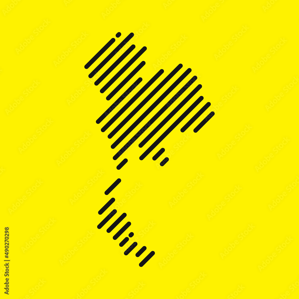 Fototapeta premium Thailand tech digital logo vector icon. Germany map line stroke.