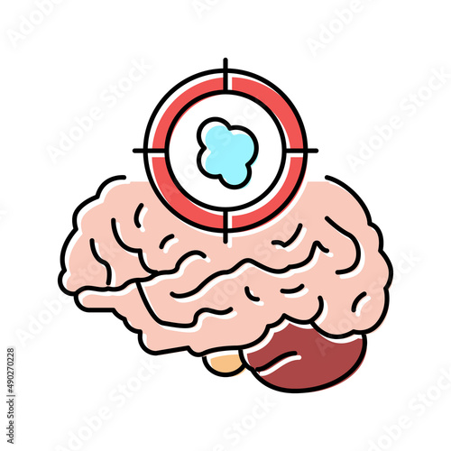 tumor removal color icon vector illustration