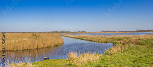 Panorama of the Leekstermeer lake in Drenthe, Netherlands photo