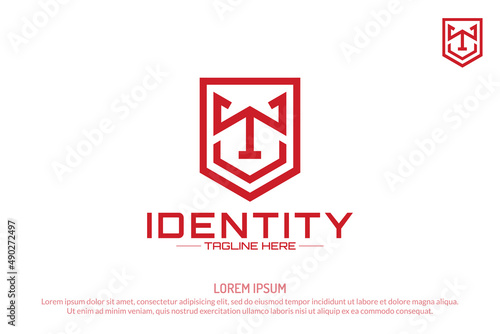 the logo of the letter T and the number 3 that form a trident in a shield